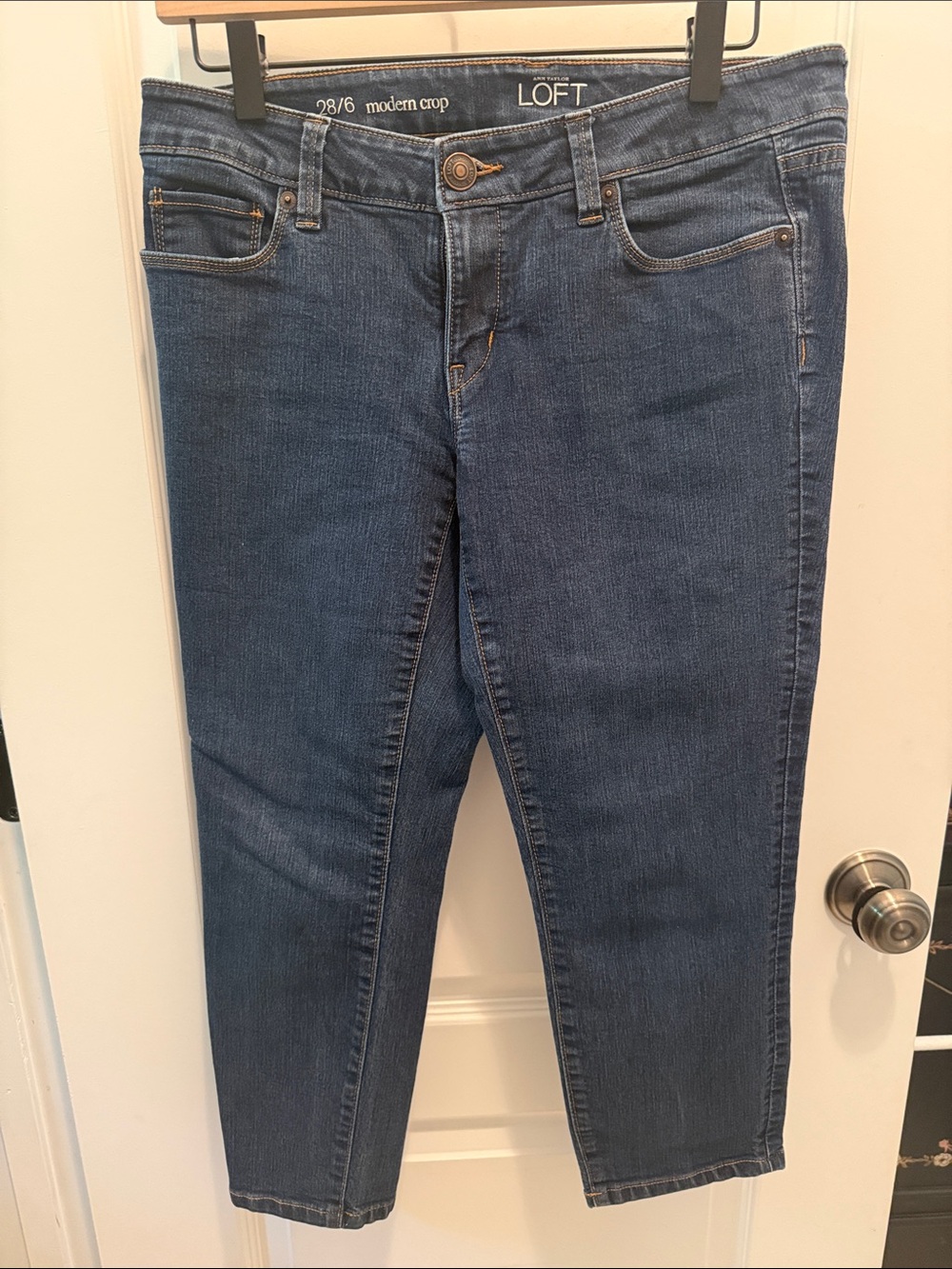 LOFT Cropped Women's Jeans in Dark Blue Wash